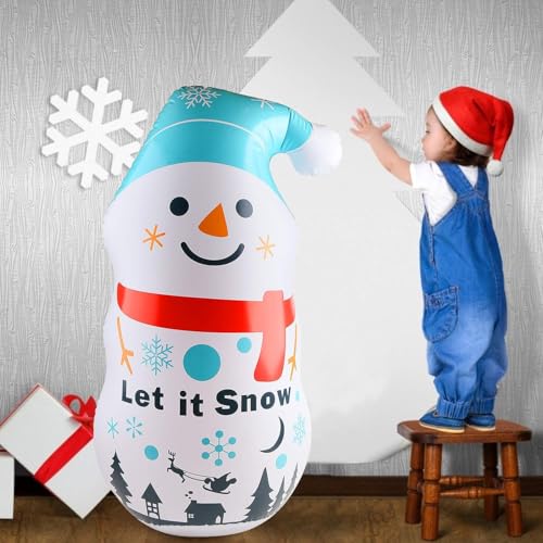 MuQianGan バルーン 風船 ポンプ付き 巨大 ホームデコレーション用小物 クリスマス飾り雪だるま 水注ぐ 倒れない パーティーデコレーション クリスマス ハロウィン 飾り パーティ 学園祭 装飾 仮装 飾り付け 豪華 (クリスマス 雪だるま) [並