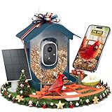 DOCOON Smart Bird Feeder with Camera, 2K HD AI Identify Birds Species, Bird Watching Camera with Solar Panel, Auto Capture Bi rd Videos & Instant Notifications, Ideal Present for BirdLover