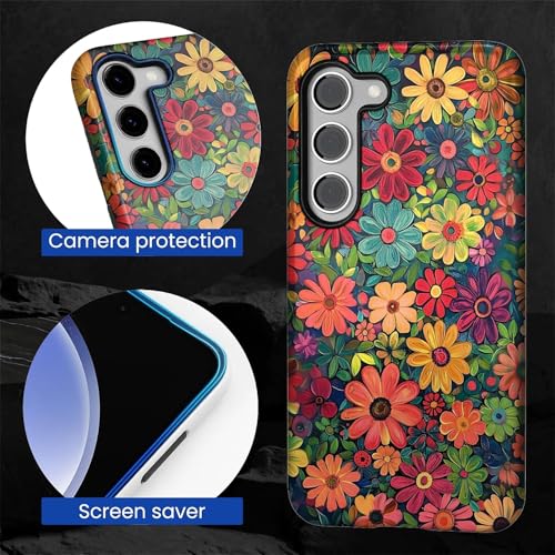 Coque Samsung S24 Plus fleurs rouges antichoc rigide - 2