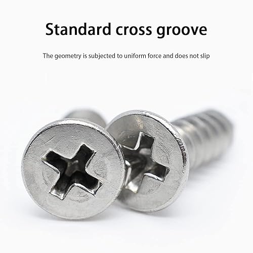 Miniatura 5 de Kit surtido de 530 tornillos de madera negros M4, tornillos autorroscantes de acero al carbono de alta dureza, kit de tornillos de cabeza plana