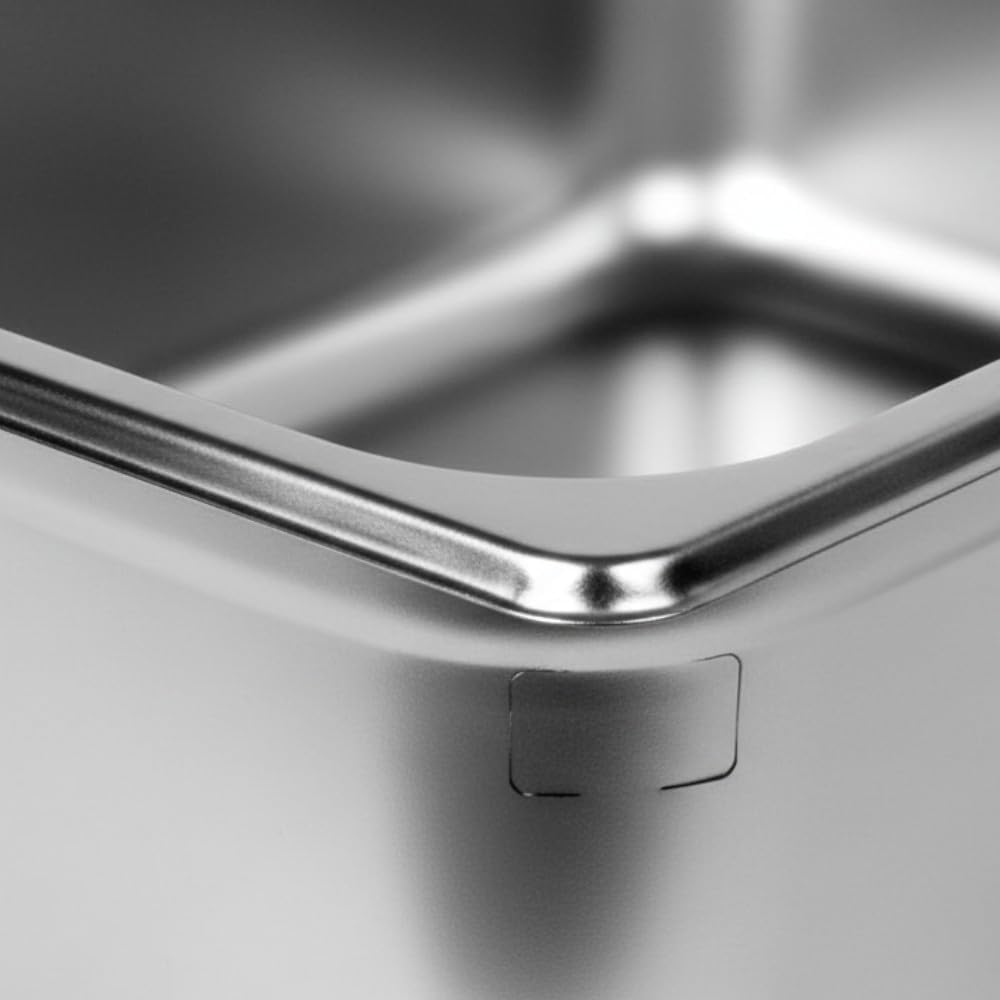 TrueCraftware-Full Size 6" Deep Stainless Steel Anti-Jamming Steam Table Pan 22 Gauge- Chafing Steam Table Pans Catering Food Storage Metal Pan Hotel Pan for Restaurant Events Catering Use