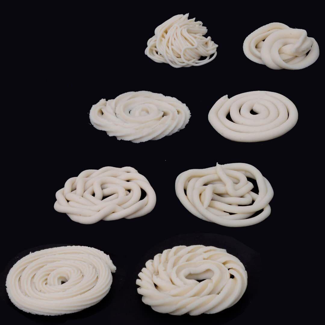 RSGM Murukulu Maker Press – 15 Different Types of Jalies, Compact White Namkeen Maker for Homemade Snacks