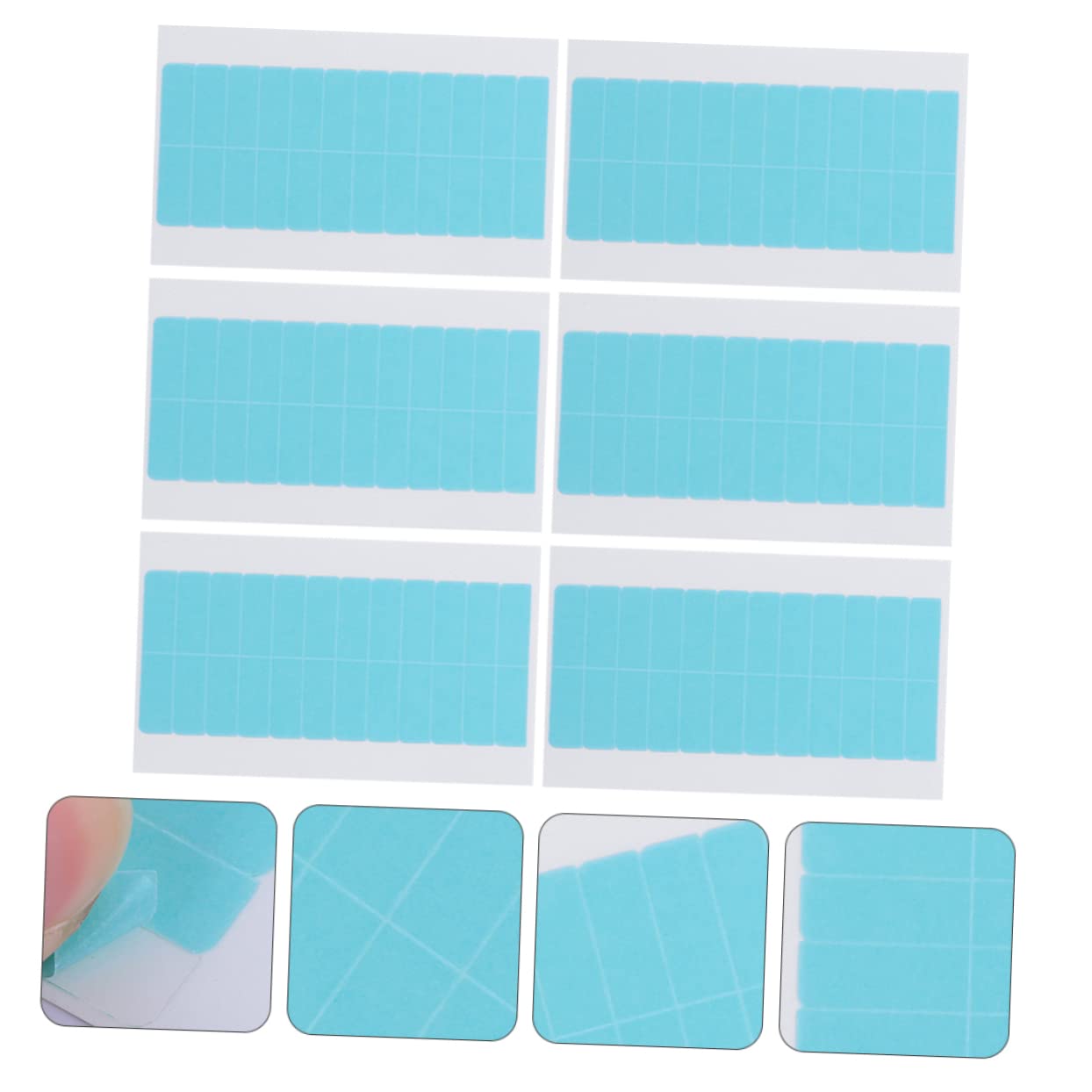Ipetboom 6 Sheets Hair Extension Holder Tape Double-Sided Sticker Tabs Flexible Tape-in Wigs