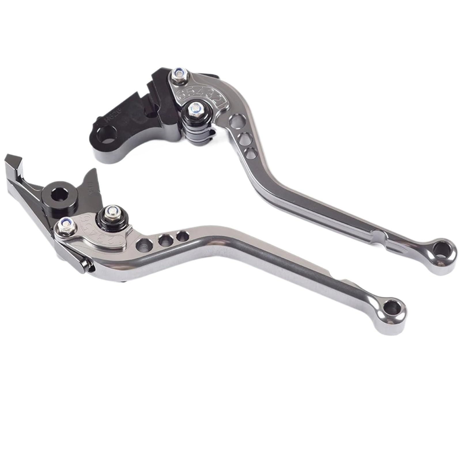 Kkmnaif Titanium Long Motorcycle Clutch Brake Levers Adjustable For Ya&Ma&Ha For Xt600 Xt600e Xt600z Xt600ze Xz550 Warrior Yfm350 Xv750se Motorcycle Brake Lever(Titanium Long)