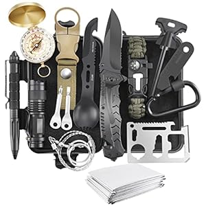 Survival Kits, Survival Gear and Equipment, Christmas Stocking Stuffers, Gift for Men Camping Outdoor Adventure