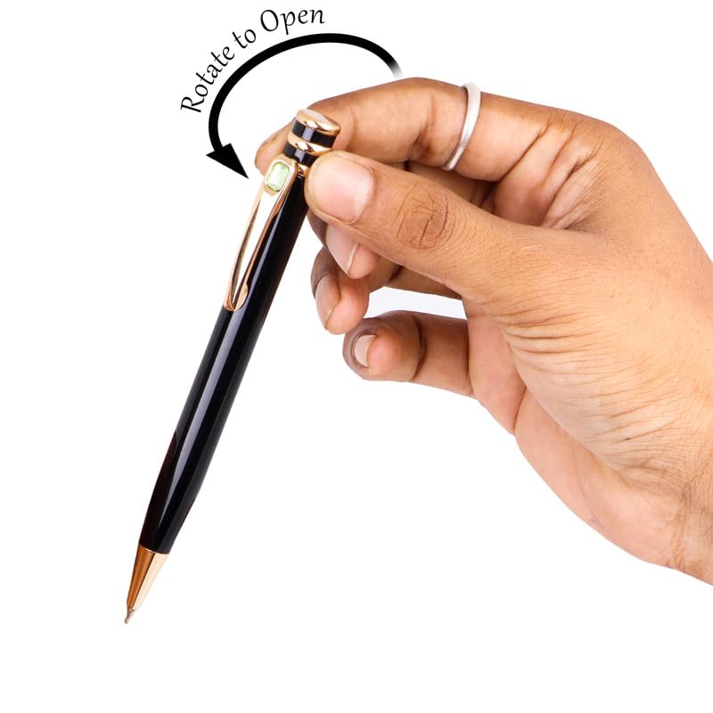 Image of Roshfort Personalized Metal Pen with Blue Ink Signature Pens Customize Print Name Gift. Send whatsap +91 9631056748