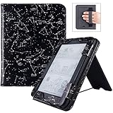 BOZHUORUI Stand Case for New Nook Glowlight 4 (2021 Release)/Nook Glowlight 4e (2022 Release) - Premium PU Leather Book Folio Cover with Card Slot and Hand Strap (Constellation)