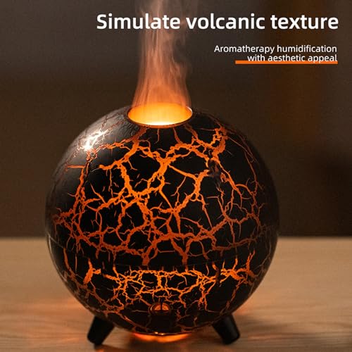 Difusor aromático eléctrico Volcano Humidifier Flame 200ml miniatura 3