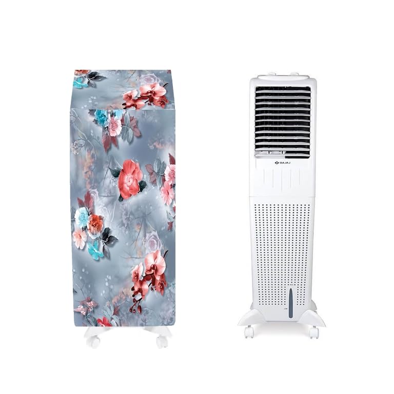 Image of Printed Cooler Cover Suitable For Bajaj TMH50 50-Litres Personal Air Cooler Waterproof, Dustproof, Size (LxBxH) 39 X 36 X 131 Cm, Grey.