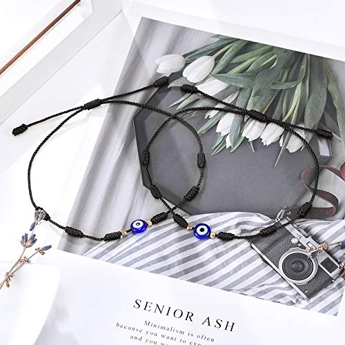 Image of Tarsus Evil Eye 7 Knot Lucky Bracelets Red String Amulet for Women Men