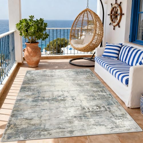 Tapis de balcon moderne lavable résistant et antidérapant pour intérieur extérieur - 2