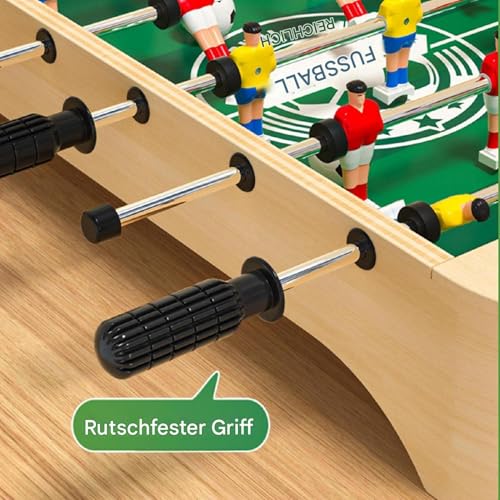 Deluxe-Tischplatte, Fußball-Kickerspiel, Holz-Desktop-Spiele, einfach und unterhaltsam zu bedienen, kann für Lange Zeit verwendet Werden, 51,2 cm, für Kinder und Erwachsene – Bild 8