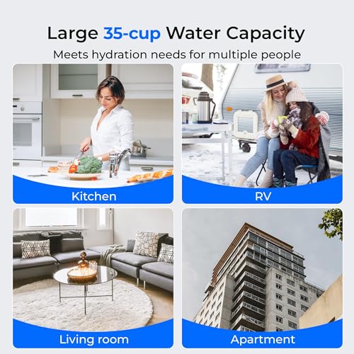 Image of Waterdrop WFD-40W-L-A Water Filter Dispenser, Alkaline Filtration, White