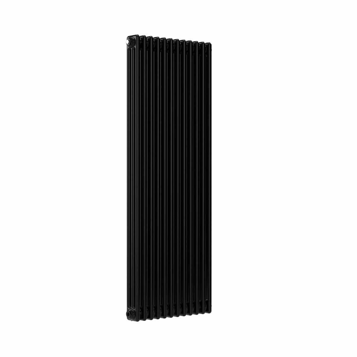Lux Heat Black Vertical 3 Column Traditional Radiator 1500Mm (H) X 560Mm (W)