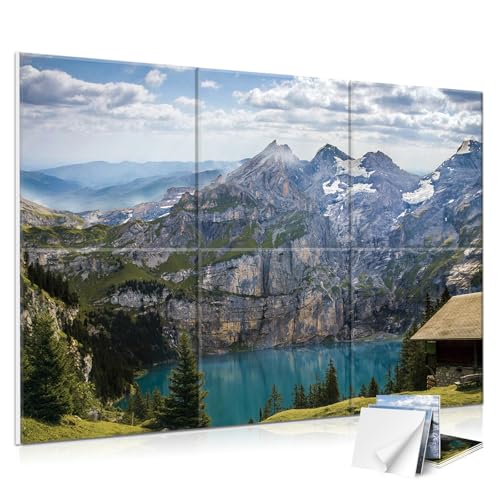 Image of JBER 6 Pack Art Acoustic Panels 72 inch x 48 inch, Lake Oschenis