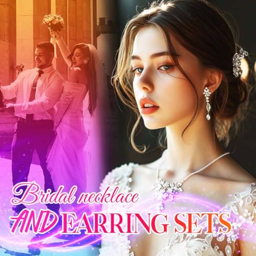 Brishow Green Necklace and Earring Set Rhinestone Formal Wedding Jewelry Sets for Women3