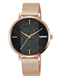 Hardlexglas Lorus Damen Analog Quarz Uhr mit Metall Armband RG210SX9