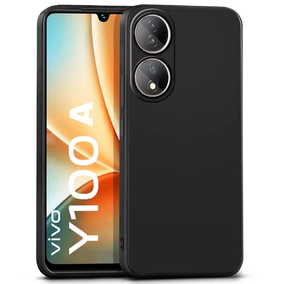 AARALHUB Back Cover Case for Vivo Y100A 5G / Vivo Y100 5G | Slim Silicon | Black Matte Finish | Camera Bump Protector Back Case Cover for vivo Y100A / vivo Y100 (B0C1PQ1TF1) Amazon Price History, Amazon Price Tracker