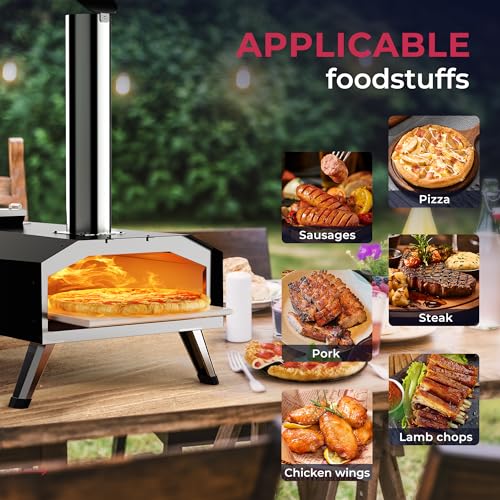 Icyglee OP-12-IG-02 Inch Wood Pellet Outdoor Pizza Oven,Wood Fired Portable Pizza Maker thumb #2