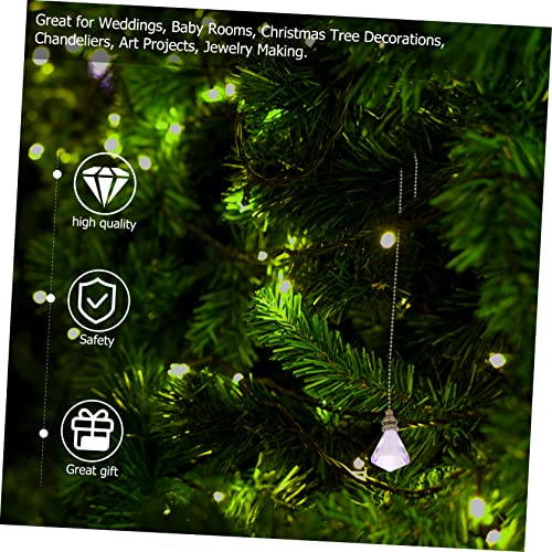 Image of Yardwe Decorative Crystal Hanging Pendant Gemstone Shaped Prism Lamp Ornament for Indoor and Outdoor Use Quality Crystal Hook for Easy Hanging and