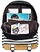 Leaper Navy Style School Laptop Backpack Girls Striped Canvas Bookbag Black