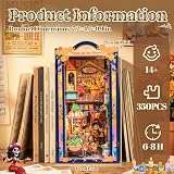 CUTEBEE Zestaw Book Nook – drewniane puzzle 3D dla dorosłych (Plaza de los Muertos)