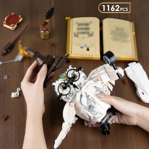 Image of Vziimo Ideas Magic World Owl Building Set, MOC Creative Bird Animal Building Set with Light, Collectible Bird Model Toys Gifts for Teens Adults 14+ (1162 PCS)