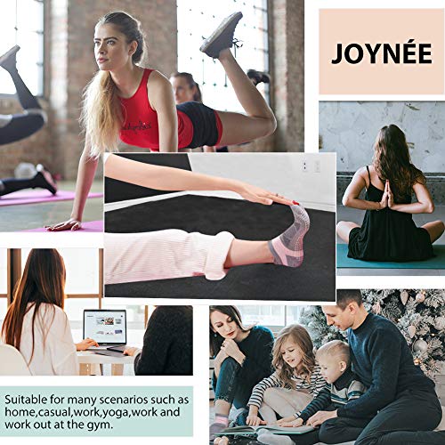 Joynée Non-Slip Yoga Socks For Women With Grips,Ideal For Pilates,Barre,Dance,Hospital,Fitness 3 Pairs #TOP5