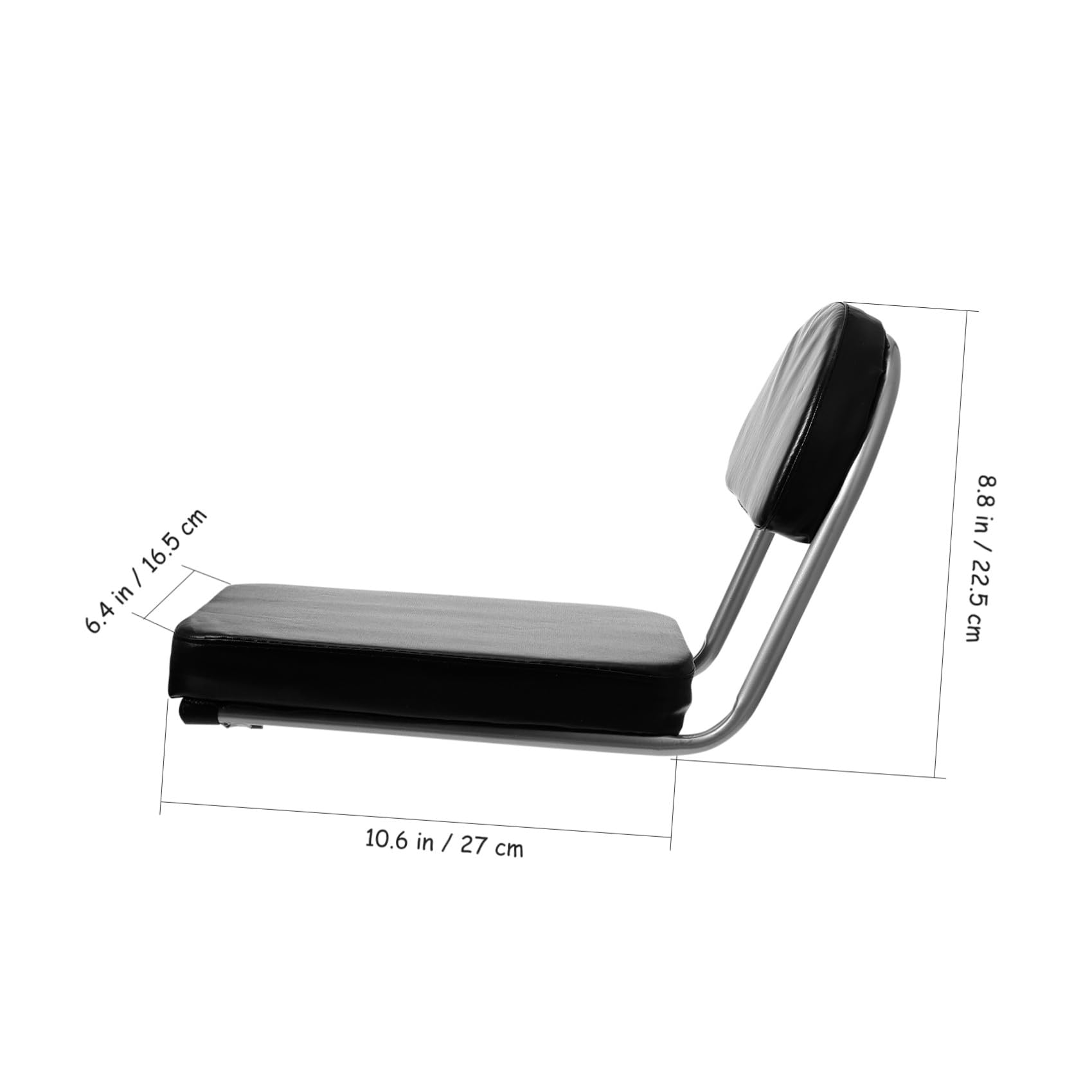 Anneome Sedile Posteriore Cuscino Schienale, per Bicicletta | Imbottitura in Spugna, Struttura in Acciaio, Superficie Antiscivolo, per Bici ed E-bike, Nero