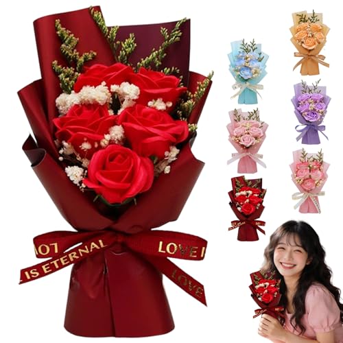 母の日 カーネーション ソープフラワー 造花 花束 ミニ ギフト 人気 誕生日プレゼント 枯れない お花 ギフトクリアボックス 女性 敬老の日 バレンタインデー クリスマス 新年 結婚記念日 彼女 送別会 退職感謝 お礼 昇進 転居 お見舞い(F) [3]