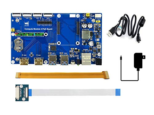 TOP1 Waveshare CM4PoE�{�[�h�Ɗ�{�A�N�Z�T���������RaspberryPi Compute Module 4�J���L�b�g�iCompute Module 4 Acce C�j