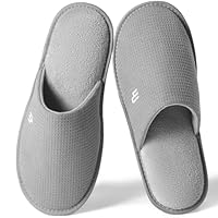 Takeaslip Pantufa masculina de espuma viscoelástica leve para uso interno e externo, Cinza, 8.5-9.5
