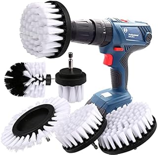 Brush Attachment Drill Set 5 Pieces Drill Brushes Attachment Cleaning Brush Rim Brush Scrubber Cleaning Brush Kit for Rims, Bathtub, Tiles, Kitchen, Car, Sofa Corners & Grill