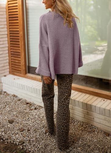 Balimtoy Chunky Cardigan Sweaters for Women Long Sleeve Crewneck Button Down Loose Pullover Sweater Casual Fall Outwear4