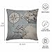 Husandy Throw Pillow Covers Seamless Sea Map Boat Vintage World Antique Compass History Sail Pillow Case 18x18 Inch Cushion Cover for Home Party