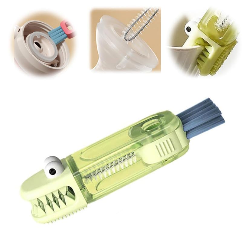 New 3 in 1 Cup Lid Cleaning Brush Multifunctional Lid Cleaner Brush for Baby Bottle Gap Tight Spaces