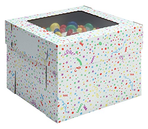 W PACKAGING WPCKB148PB 14x14x8 White/Kraft Party Print 8