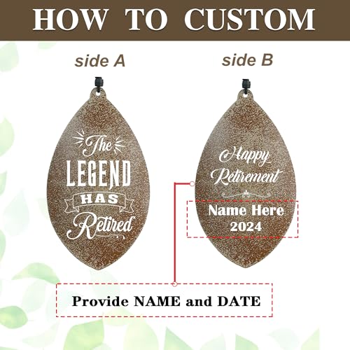 Image of ASTARIN Personalized Happy Retirement Gift, Custom Name Retirement Wind Chimes for Women Men, 35 inch Large Deep Tone Wind Chime Retire Gifts for Teacher Husband Friends Parents
