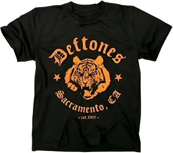 Deftones Mens Tiger Slim-Fit T-Shirt Black | Officially Licensed Merchandise