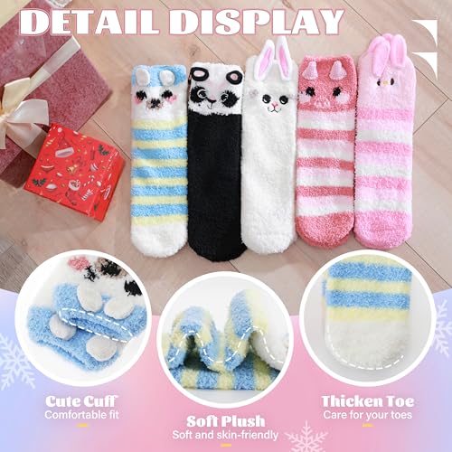 ANTSANG Women Fuzzy Socks Teen Girls Slipper Cozy Winter Fluffy Comfy and Warm Cabin Home Fleece Socks4