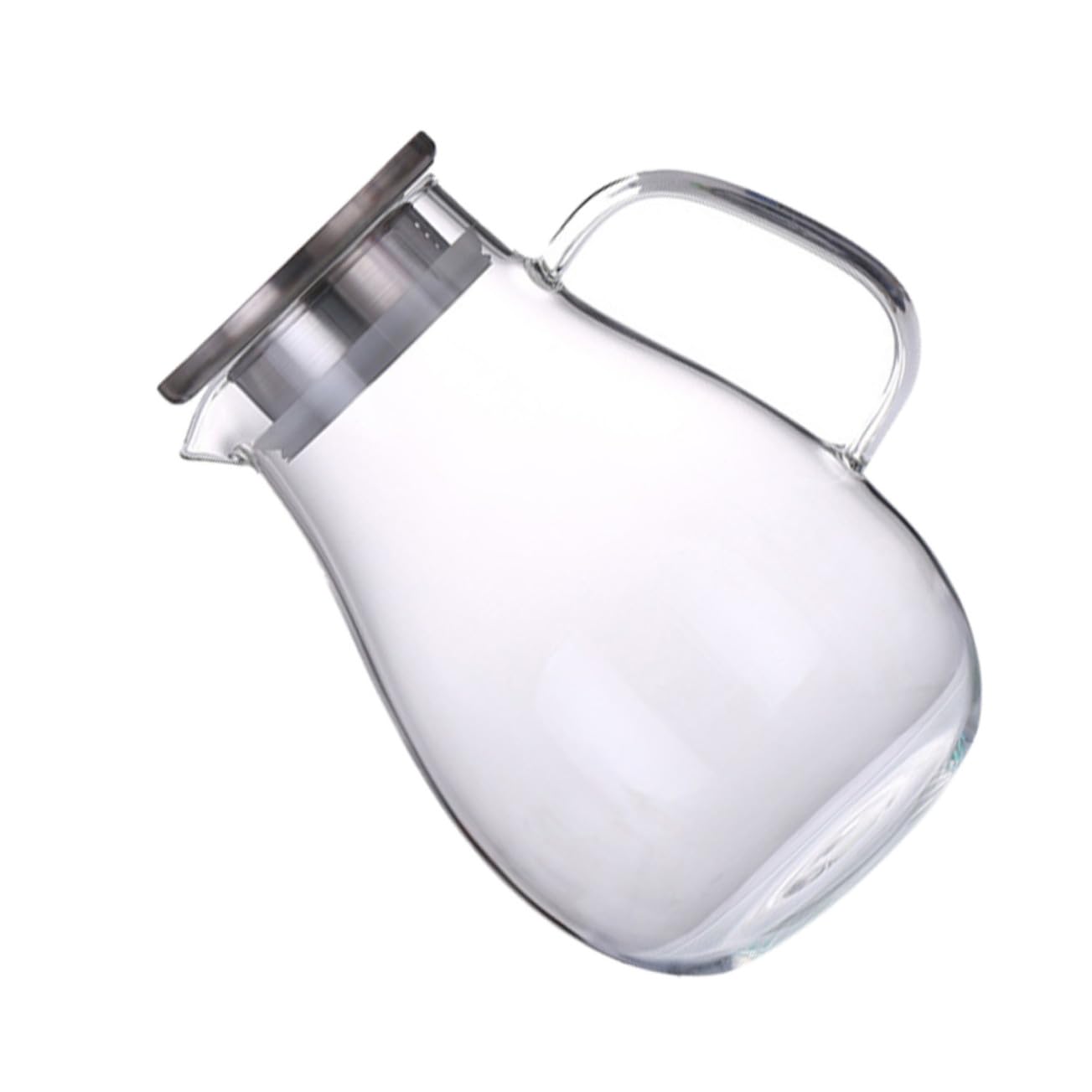 NOLITOY Jarra de Vidrio Grande con Tapa Antigoteo y Diseño Fácil de Usar para Bebidas Frías y Jugos Casa