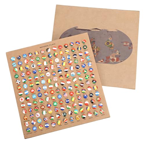 EXHUMKY Chinchetas de Bandera Nacional para Mapas, Chinchetas Creativas para Tablón de Anuncios, 291 Piezas Multicolor, para Oficina, Escuela y Uso en Corcho, Pins de Fijación para Mapas