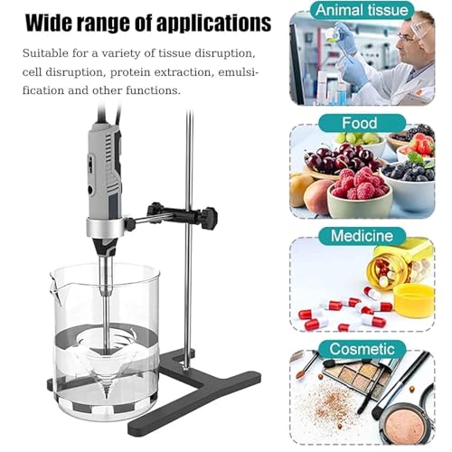 Émulsificateur de laboratoire avec support et tête 10mm pour mélanges fluides