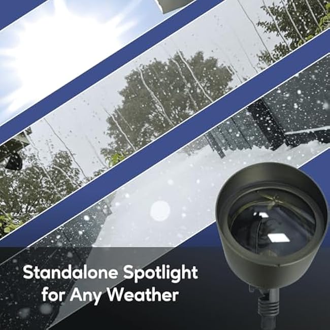 Ironsmith Lighting Products Adjustable Spot Light with Bronze Finish Lighting Fixture, Solid Brass Construction, Bi-Pin G53 Socket PAR36 and Spike Mount, Compatible with Halogen and LED Bulb