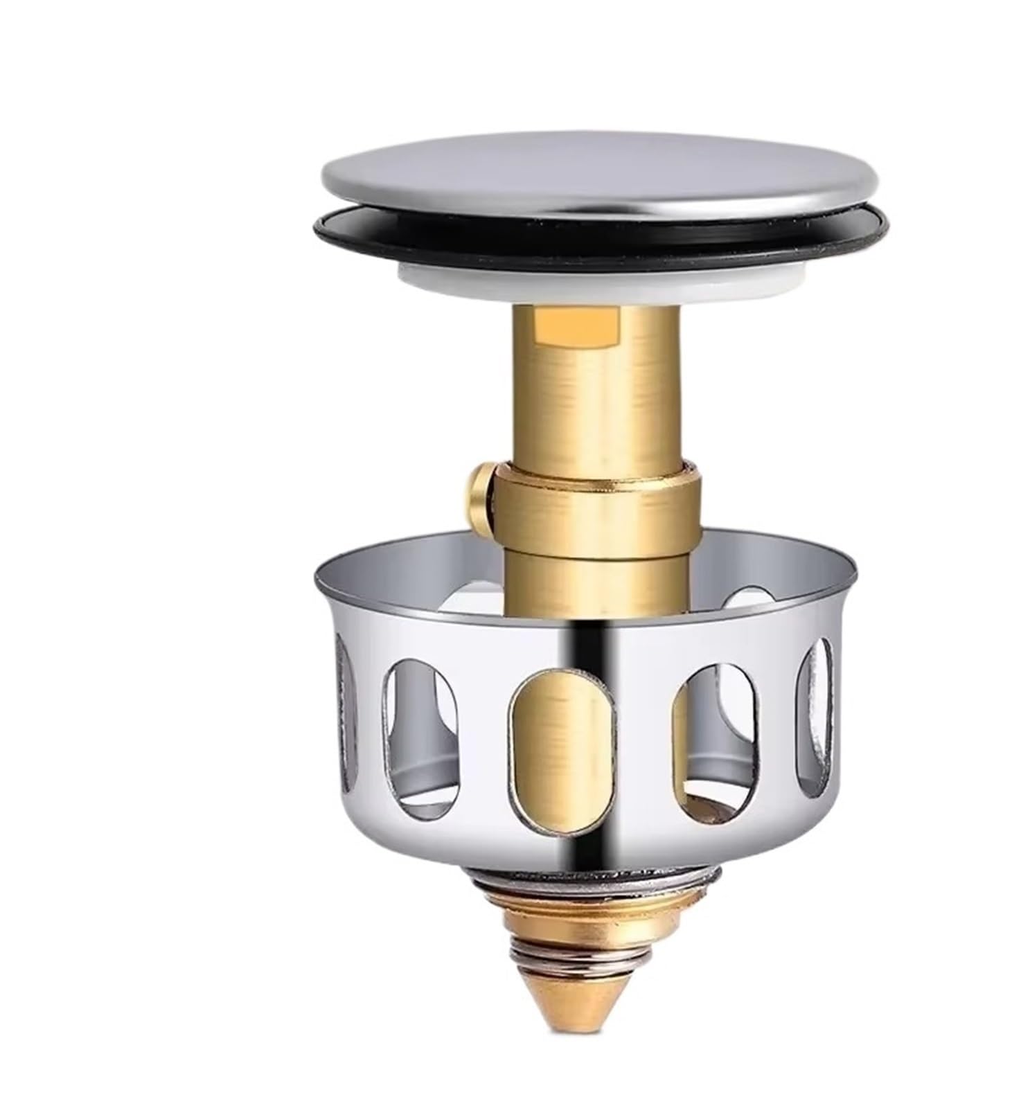 Basin Drains Universal Metal Filter Valve Pop-up Drainer Stopper Bathtub Strainer Plug Hair Catchers Bathroom Accessories For Bathrooms,Shower Rooms