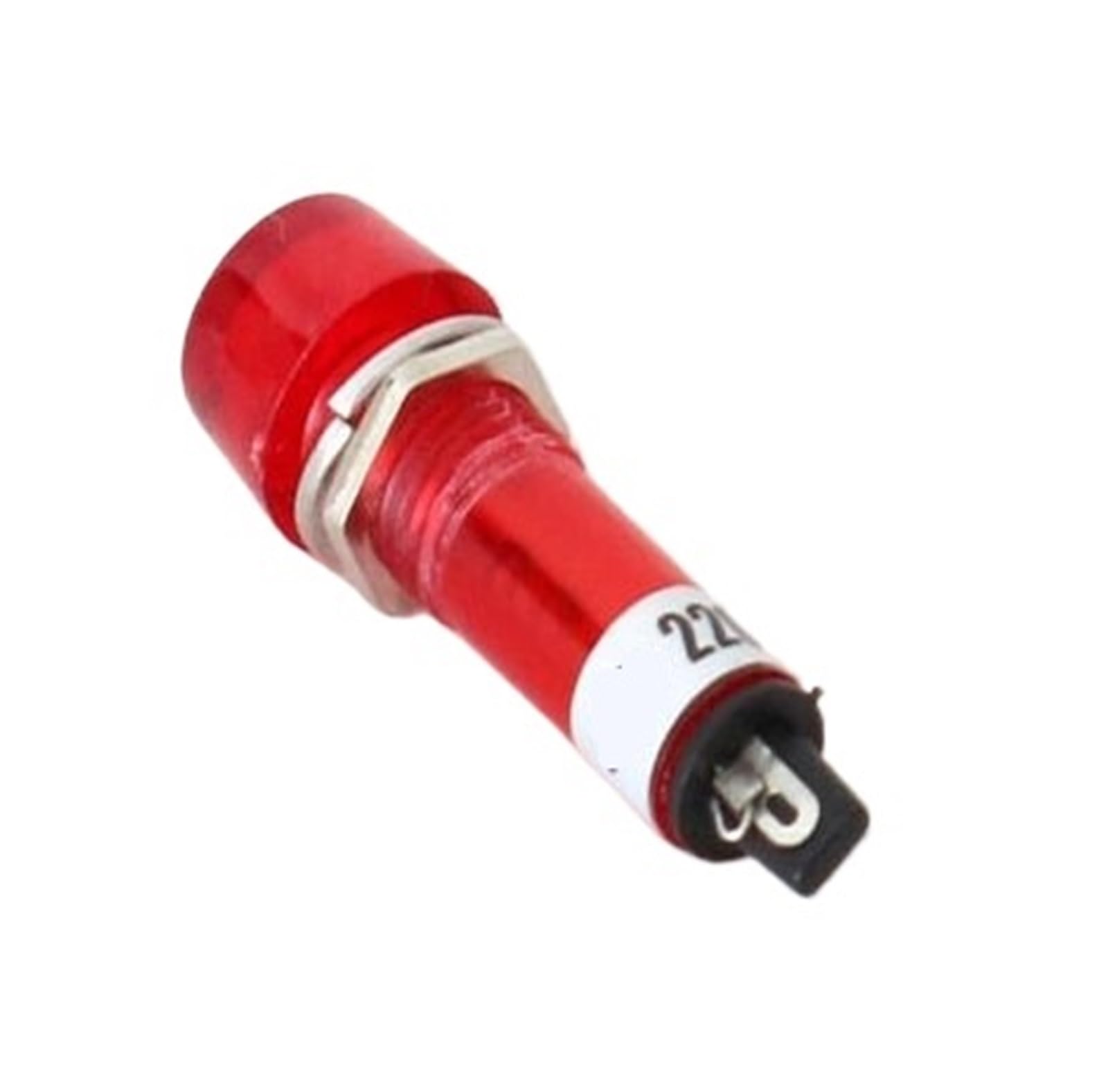 Témoin Lumineux Lot de 100 voyants Lumineux XD7-3 PL-101 DC12V DC24V AC220V avec Trou de Montage for Interrupteur 7 mm(Red,24V)