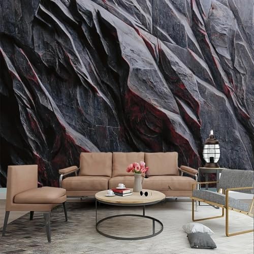 Mural autoadhesivo de PVC 3D papel pintado en el salón en relieve en relieve de piedra para revestir la pared del dormitorio, decoración de arte en la pared