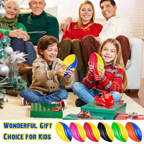 Image of Jerify Mini Footballs for Kids Spiral Foam Football Bulk 5 Inch Soft Small Waterproof Foam Ball Sports Birthday Toddler Football for Indoor and Outdoor Game (Fashion Color,12 Pcs)