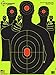 Splatterburst Targets - 18 x 24 inch - Triple Silhouette Splatter Target - Easily See Your Shots Burst Bright Fluorescent Yellow Upon Impact - Made in USA (25 Pack)