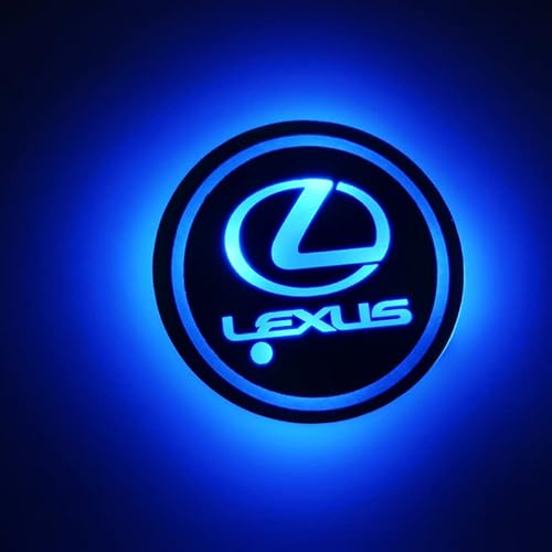 レクサス 車 コースター 新型 LED レクサス コースター IS LX LC CT ES GS LS EX HS NX RX LX 全シリーズ対応 車用ドリンクホルダー カップホルダー LEDライトマットパッド 光る 明るさセンサー イルミネーション 車